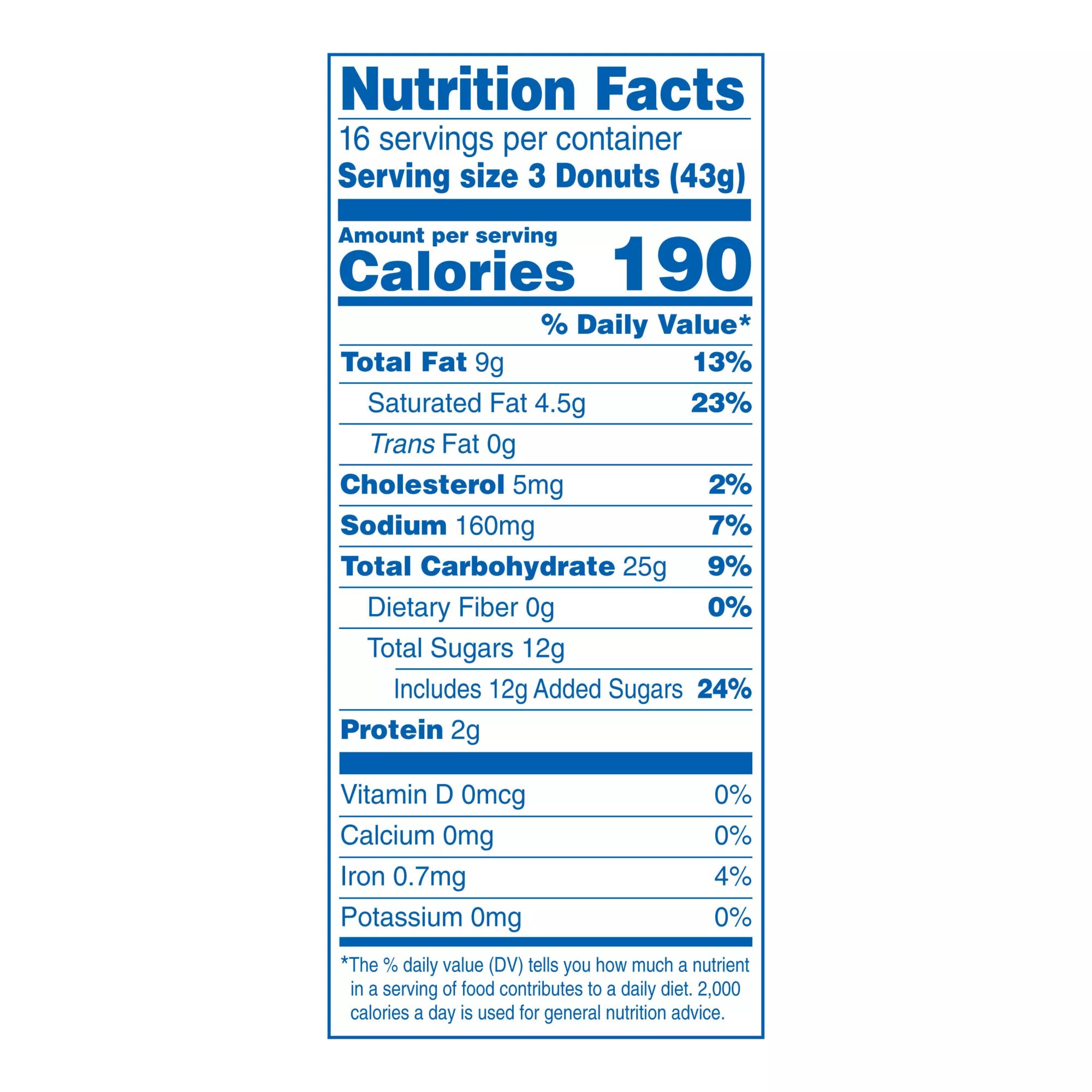 Hostess Powdered Donuts Nutrition Facts