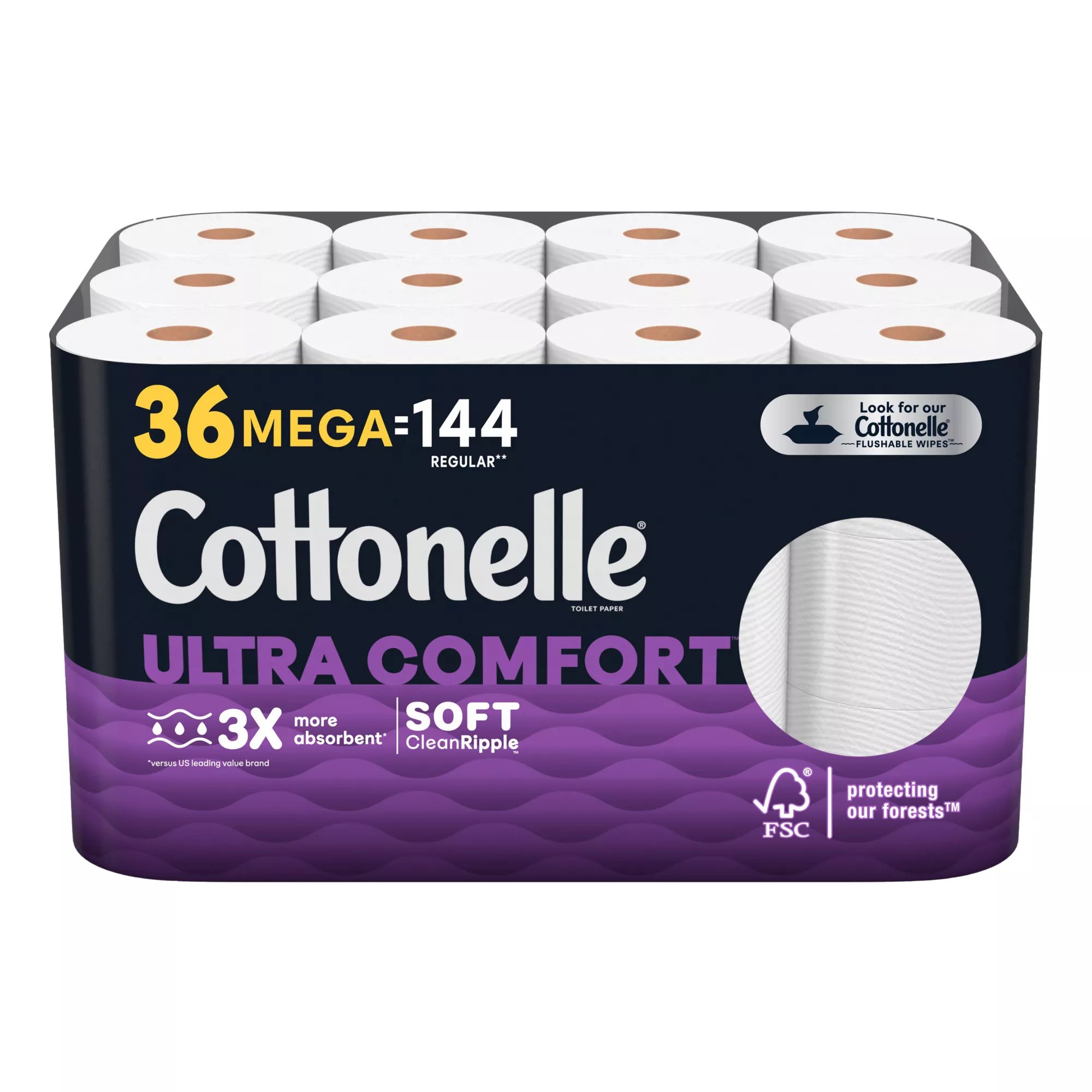 Cottonelle Ultra Comfort Toilet Paper Mega Rolls, 36 pk./268 Sheets BJ's Wholesale Club