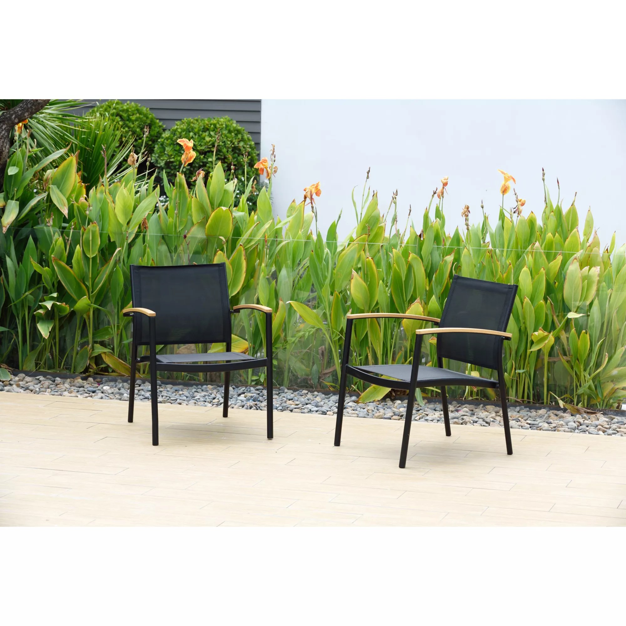 Amazonia 2Pc Wood Outdoor Patio Low Chairs BJ's Wholesale Club