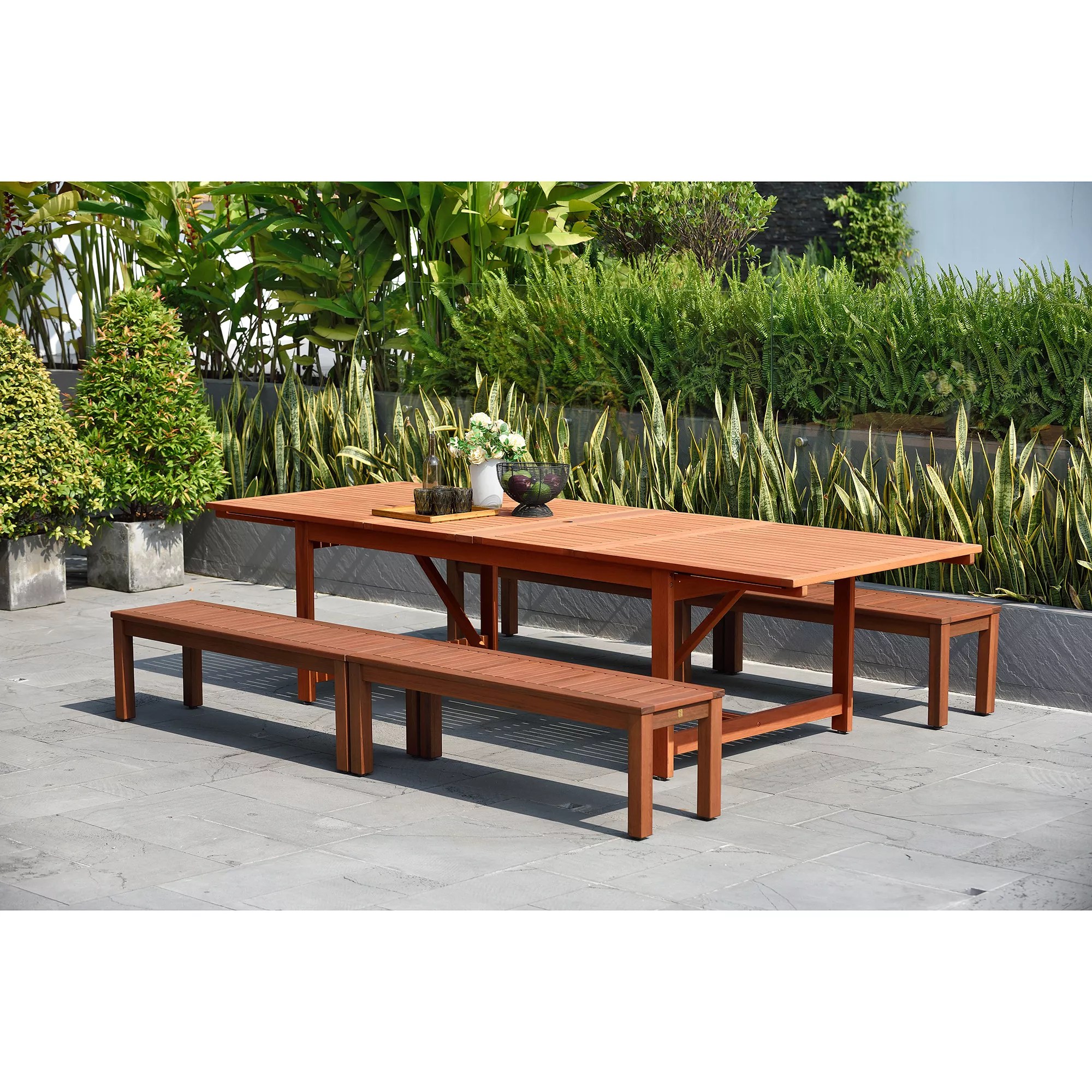 Amazonia 5Piece Futhek FSC Certified Wood Outdoor Patio Dining Set