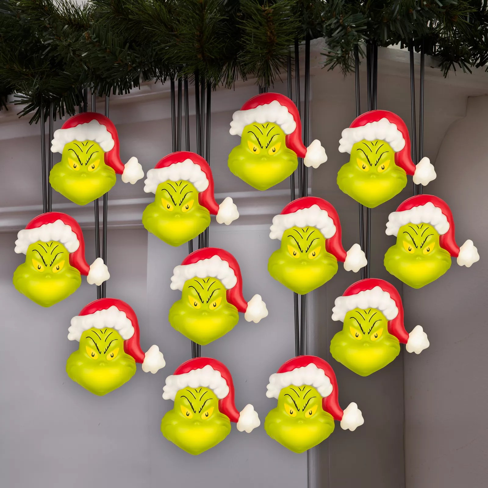 Gemmy EmoteGlow 12' Grinch Musical Christmas Light String BJs
