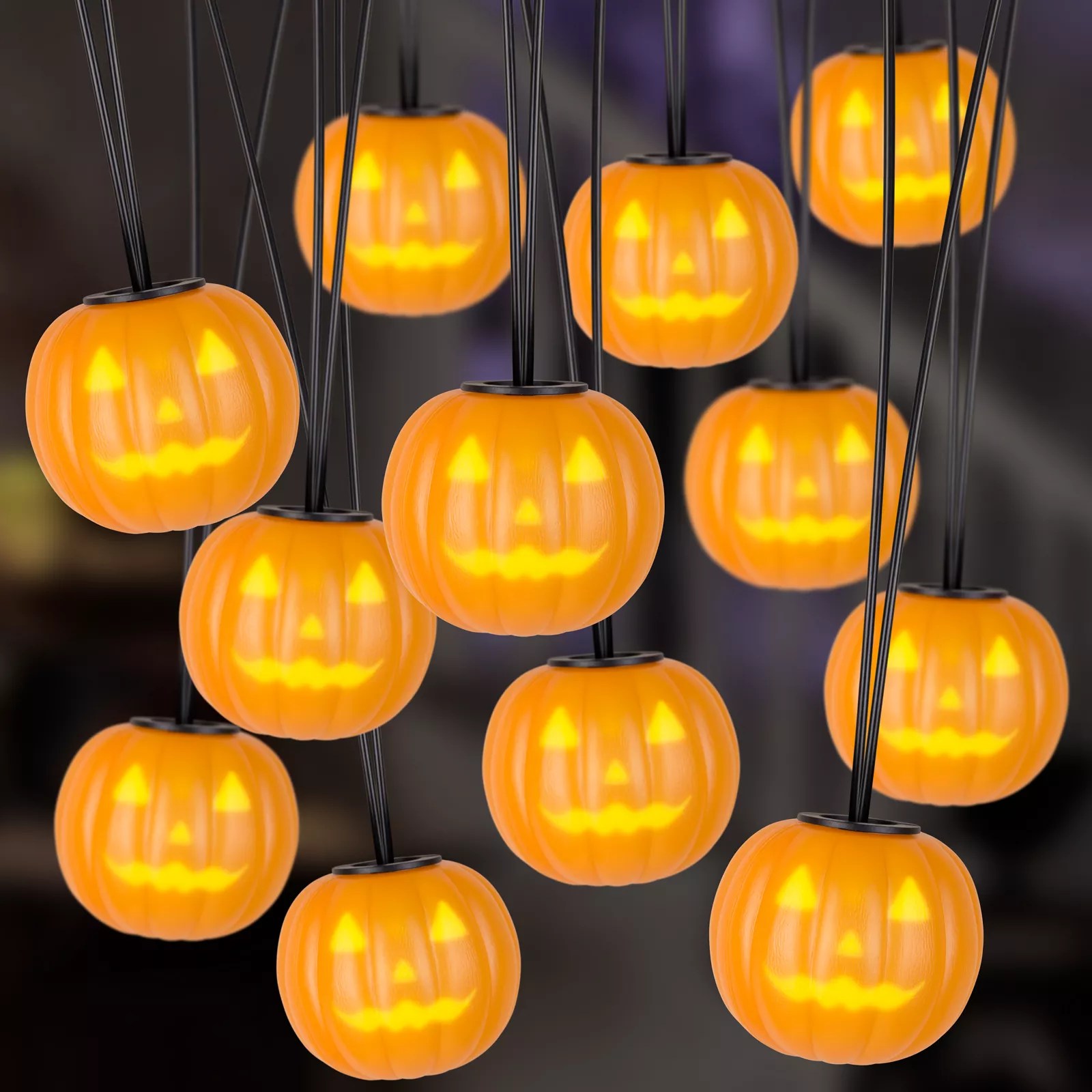 Berkley Jensen 12' Halloween JackO'Lantern Light String BJ's