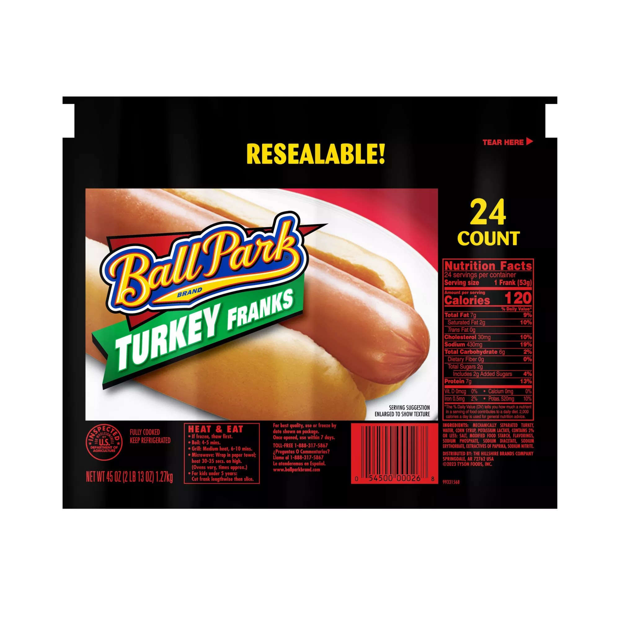 Ballpark Turkey Hot Dogs Nutrition Facts Home Alqu