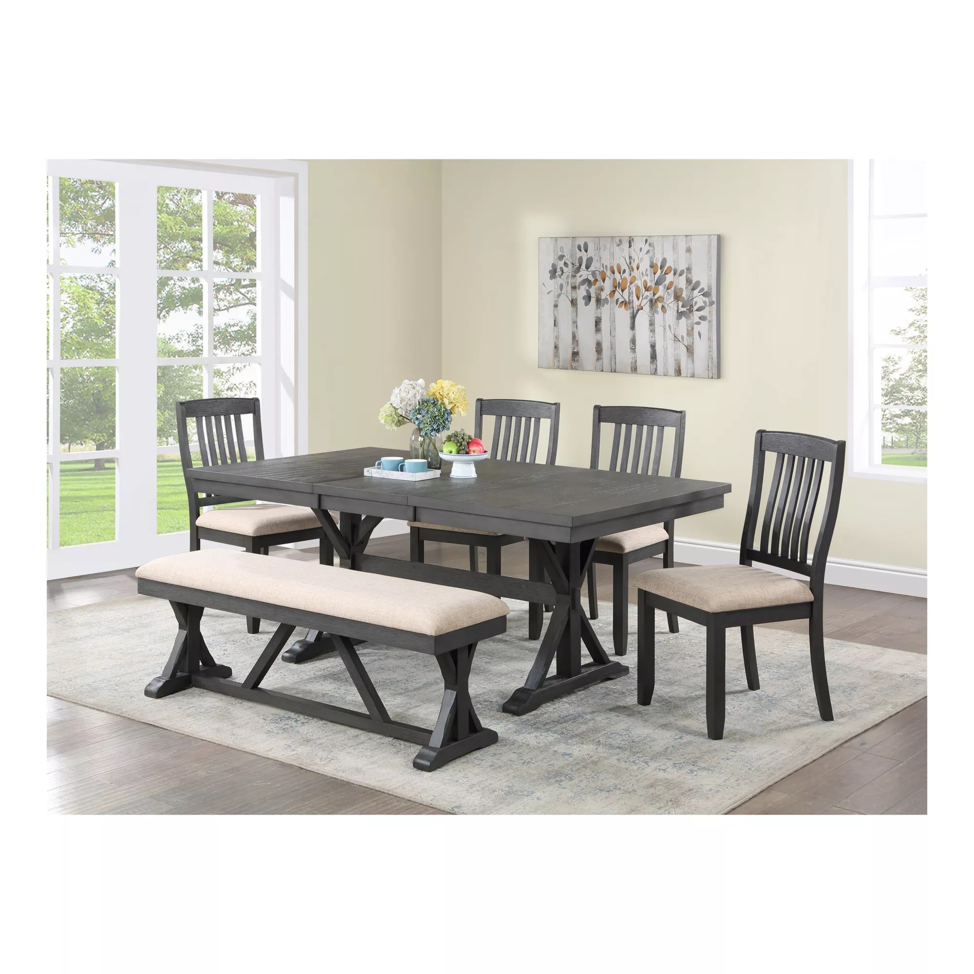 Berkley Jensen Logan 6Pc. Dining Set, Brown BJ's Wholesale Club