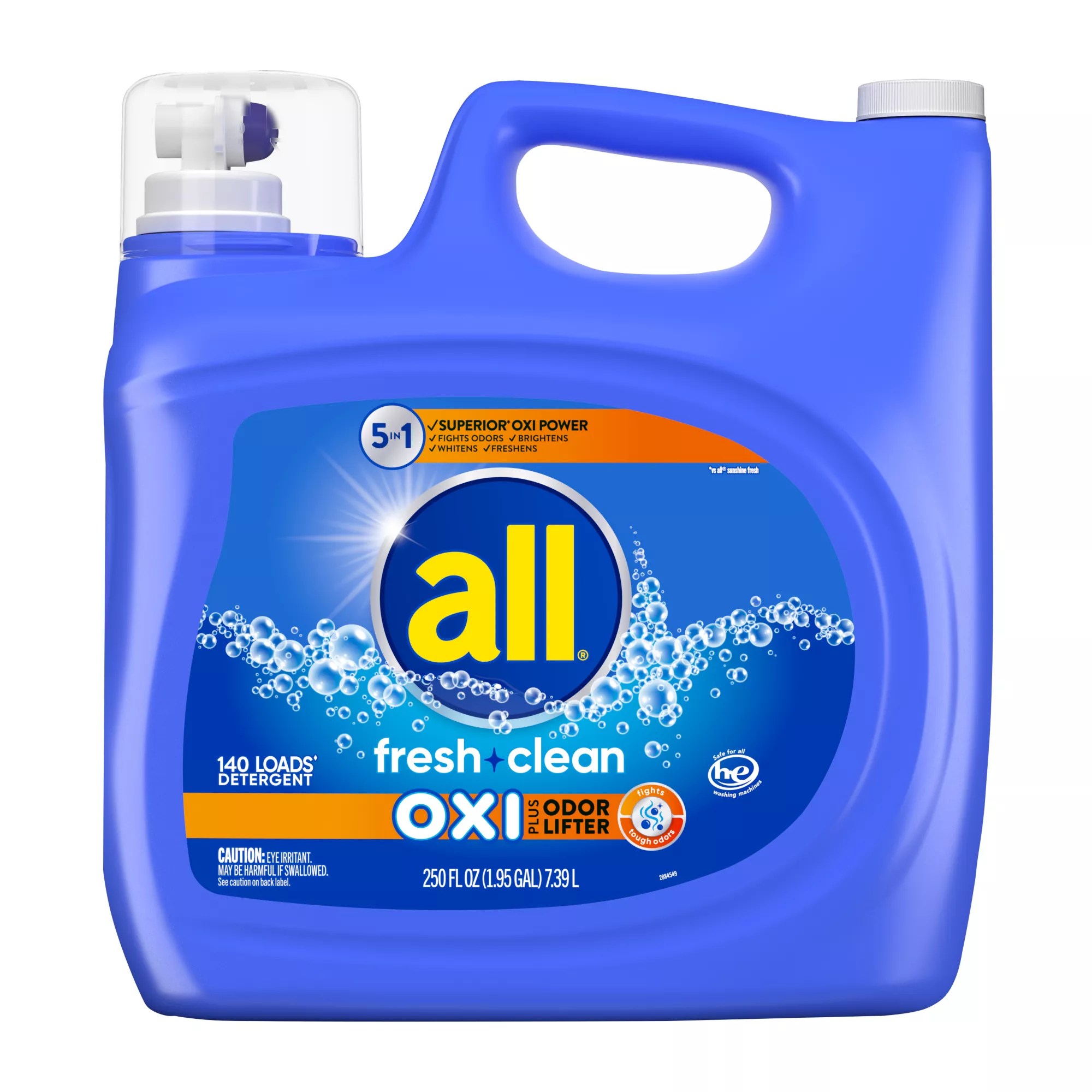 all Fresh Clean Oxi plus Odor Lifter Liquid Laundry Detergent, 250 fl