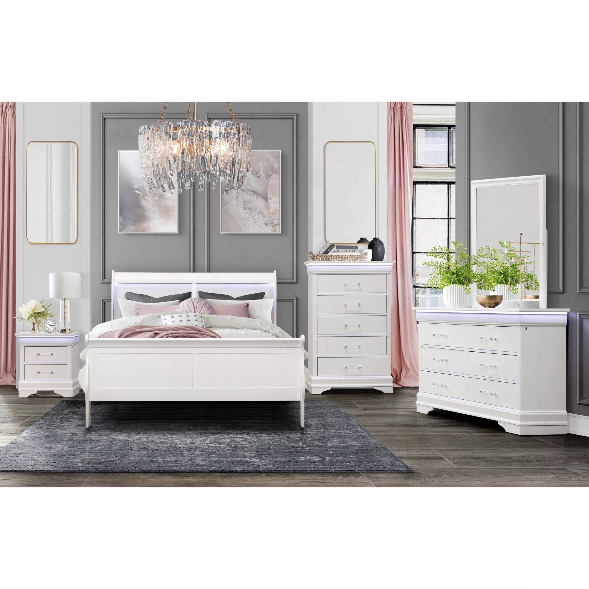 Charlie Queen Bedroom Set, White BJ's Wholesale Club