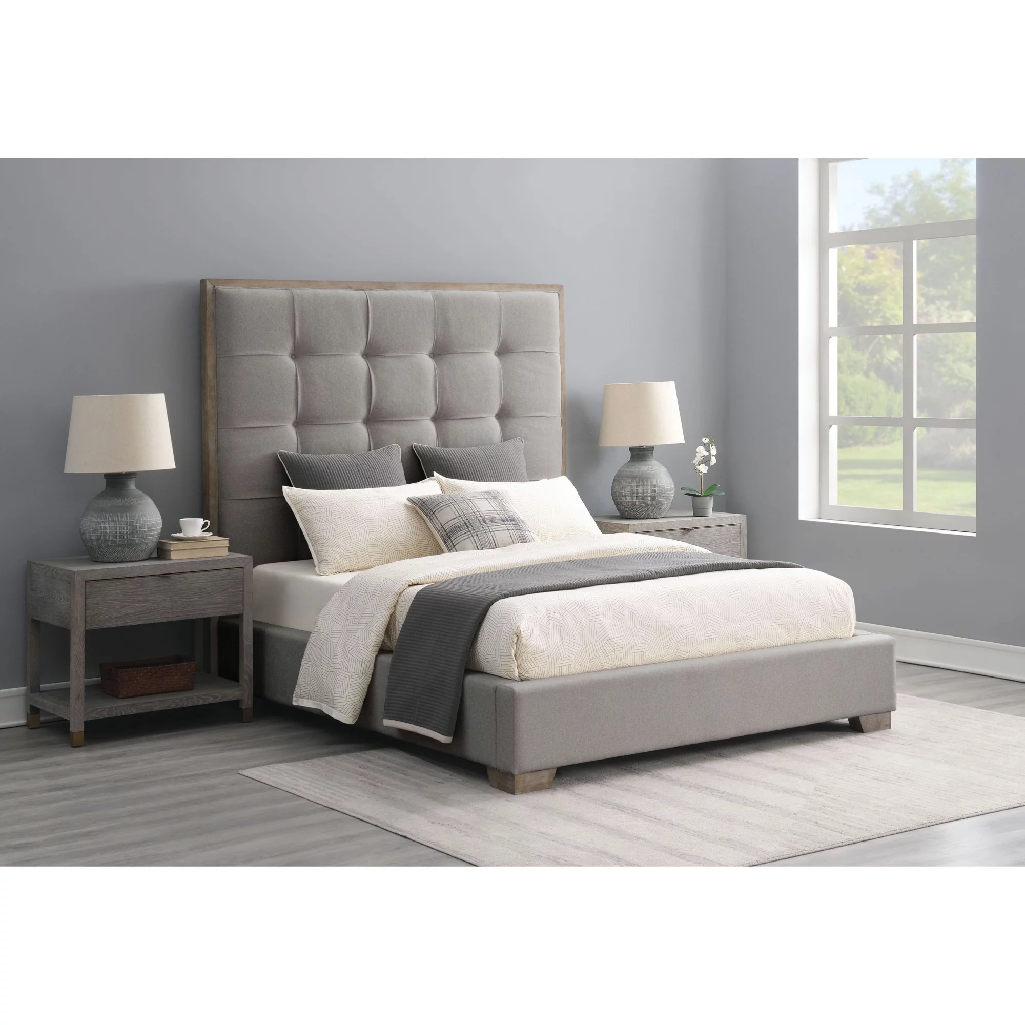 Abbyson Remi Stain Resistant King Bed, Gray BJ's Wholesale Club