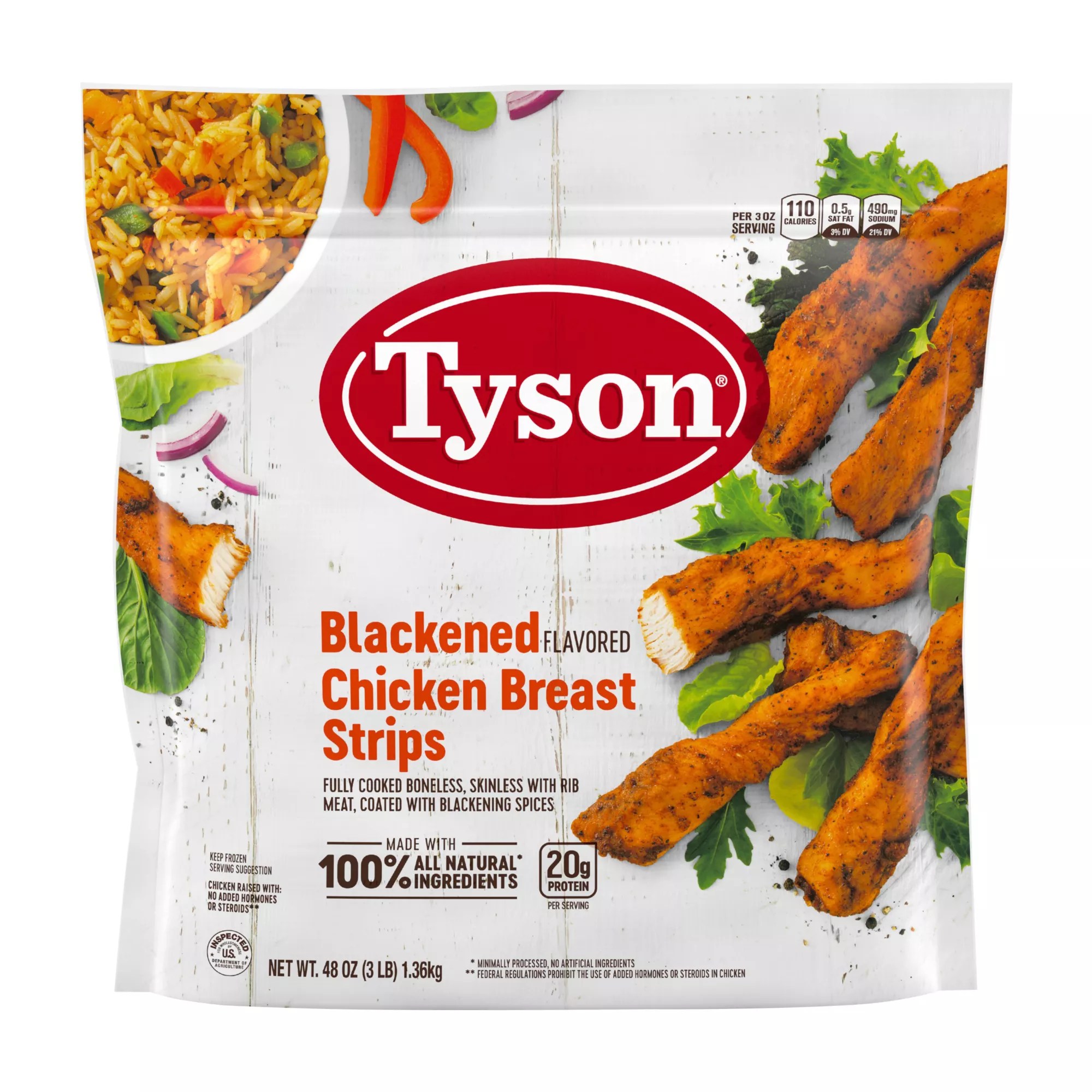 Tyson Blackened Chicken Breast Strips, 3 lbs. BJ's Wholesale Club
