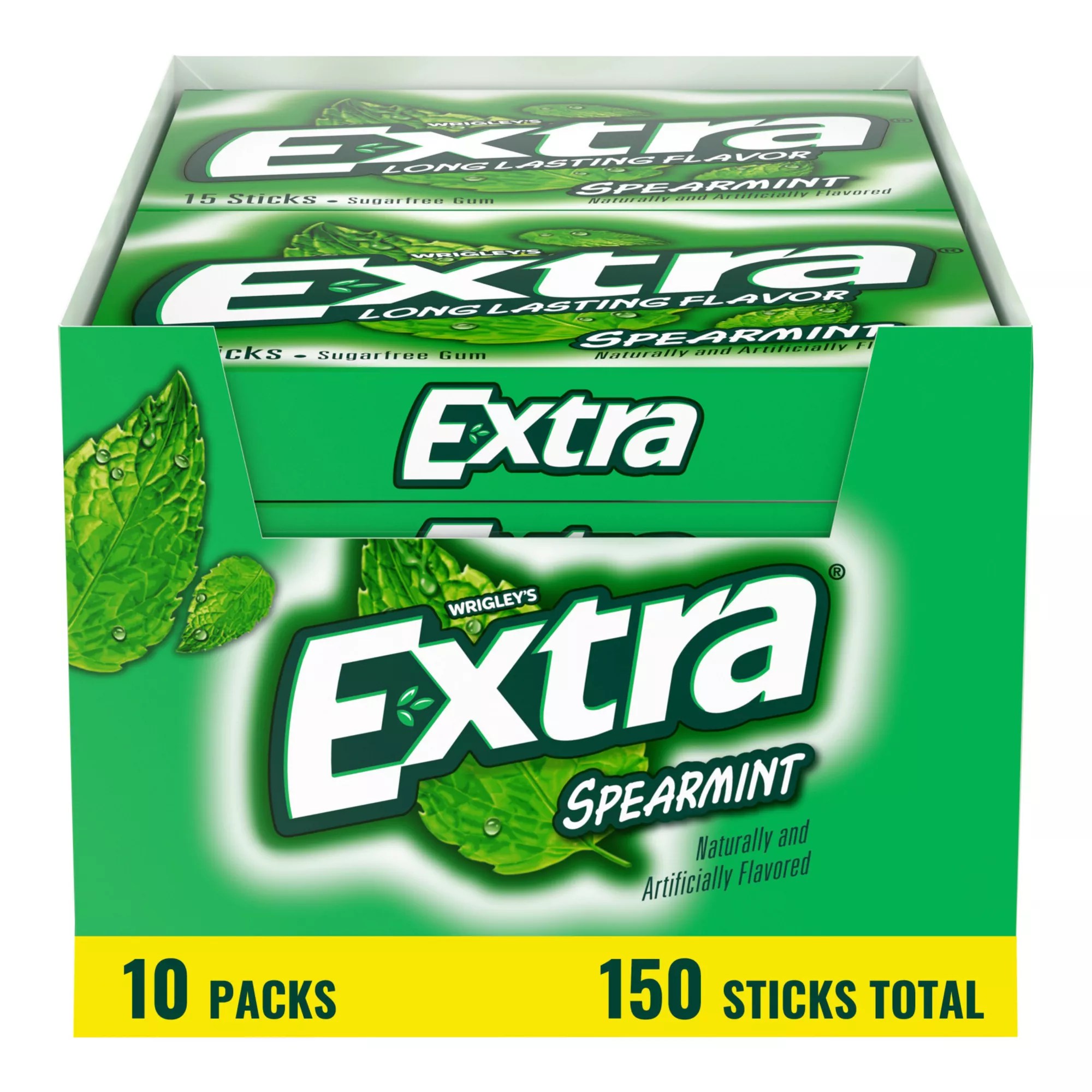 Extra Spearmint Chewing Gum Sugar Free 10 Piece (Box Of 30), 46 OFF