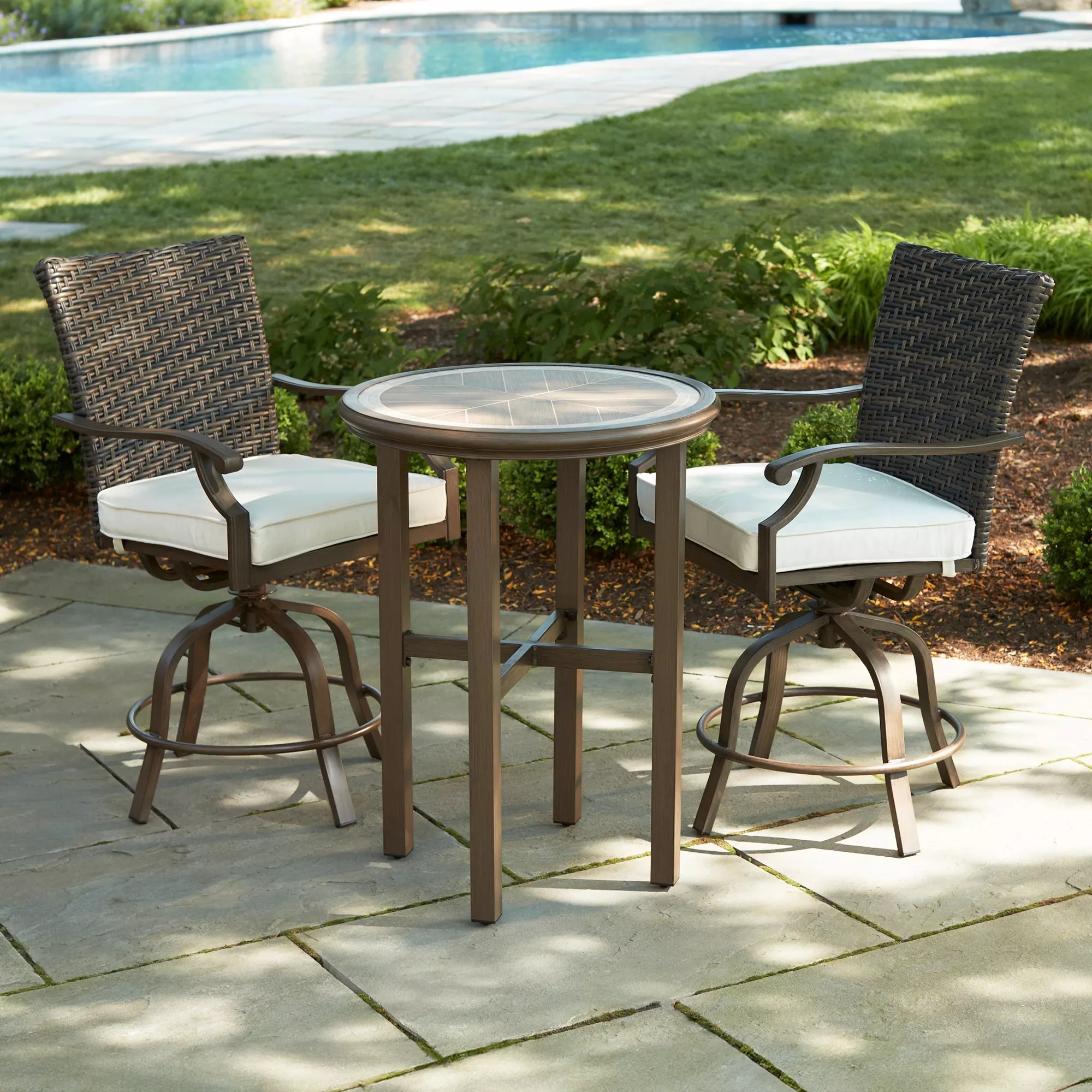 Berkley Jensen Portsmouth 3 Pc. Bar Height Outdoor Patio Bistro Set