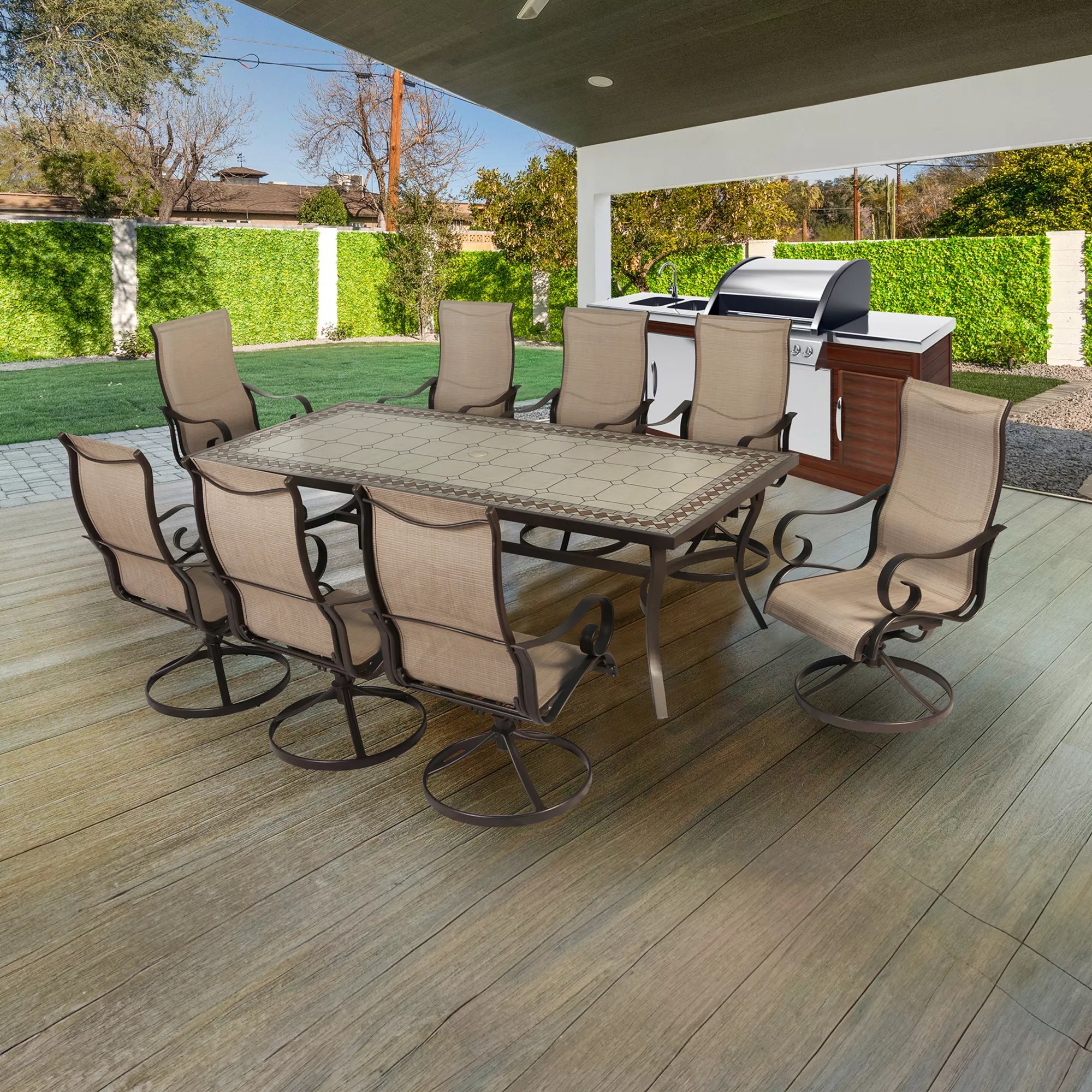 Berkley Jensen Brookfield 9 Pc. Outdoor Patio Dining Set BJ's