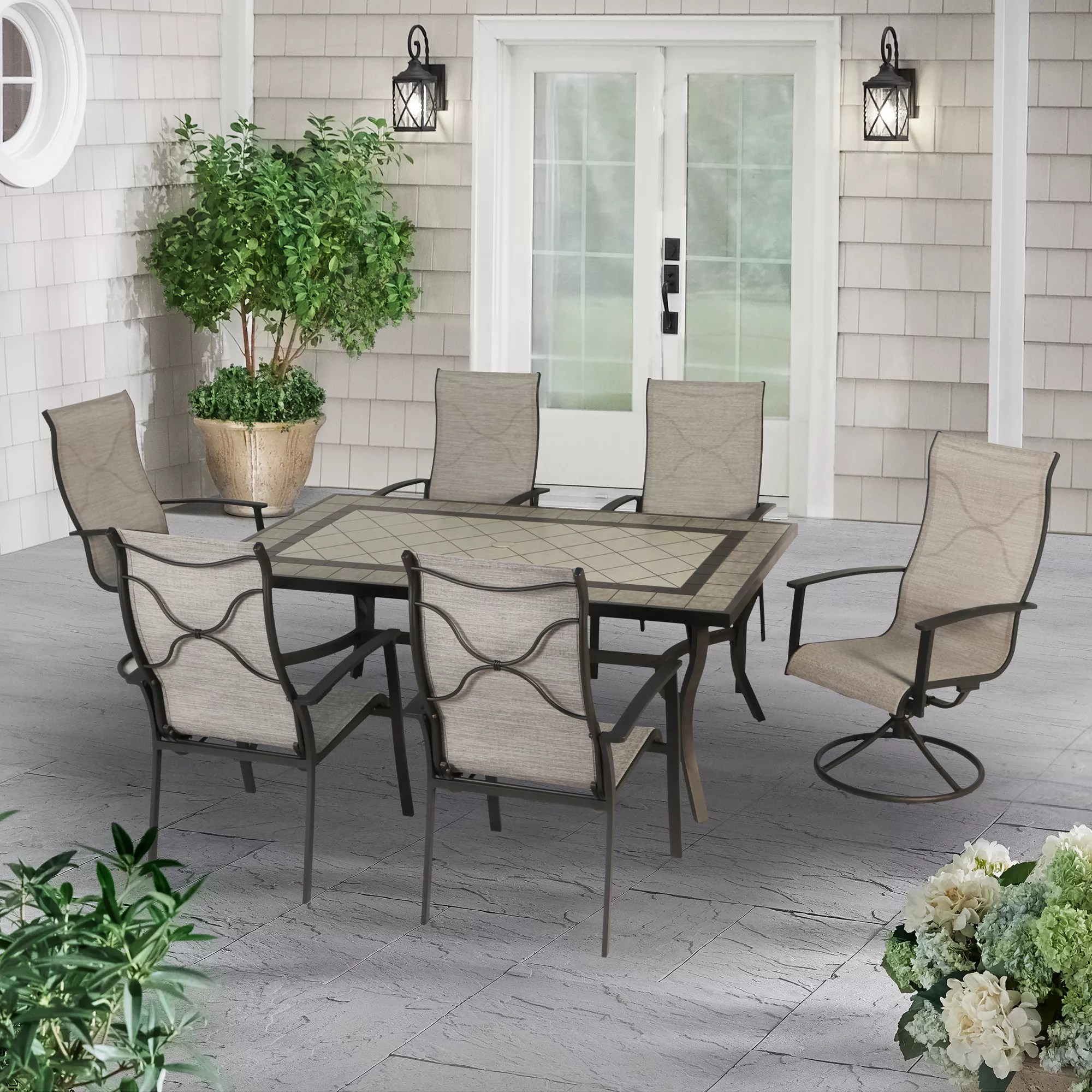 Berkley Jensen Caslano 7 Pc. Sling Dining Set BJ's Wholesale Club