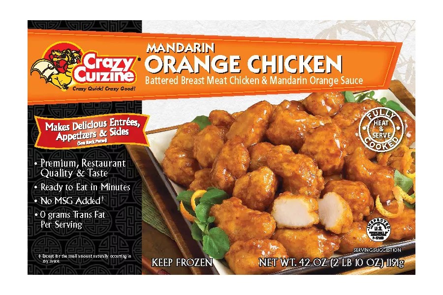 Crazy Cuizine Mandarin Orange Chicken 42 Oz Bjs Wholesale Club