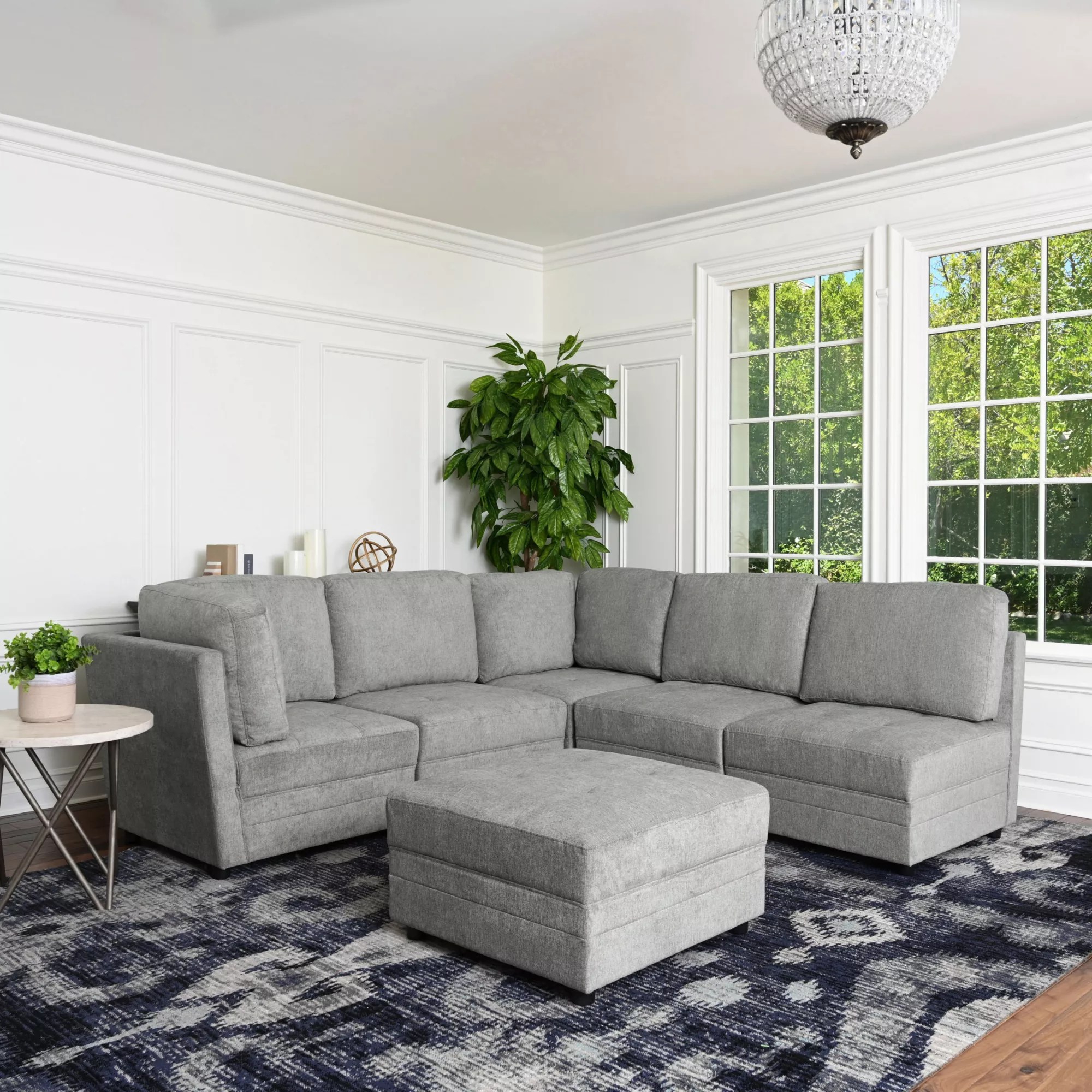 Abbyson Barker Fabric 6 Piece Modular Sectional Set BJ's Wholesale Club
