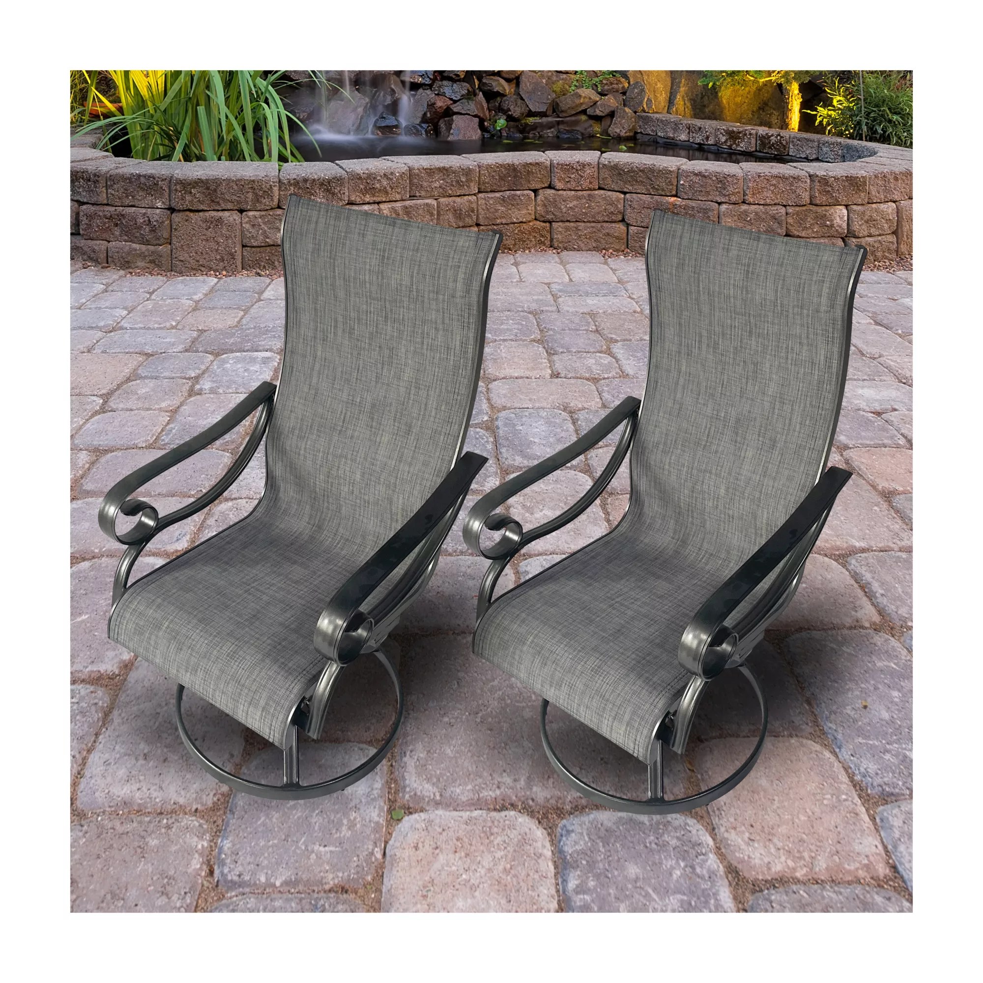 Berkley Jensen Rowle Outdoor Patio Swivel Dining Chairs, 2 ct. BJ's