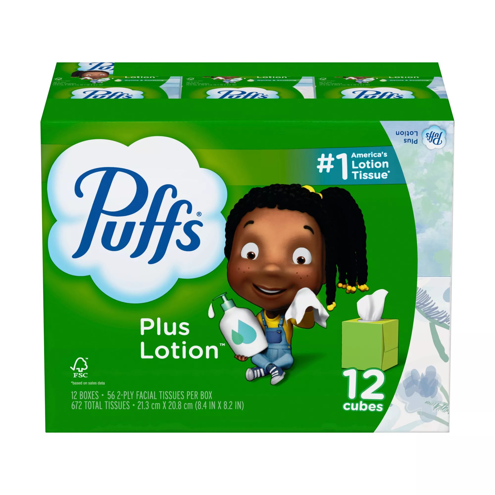 Puffs Plus Lotion Facial Tissues, 672 Sheets BJ's Wholesale Club