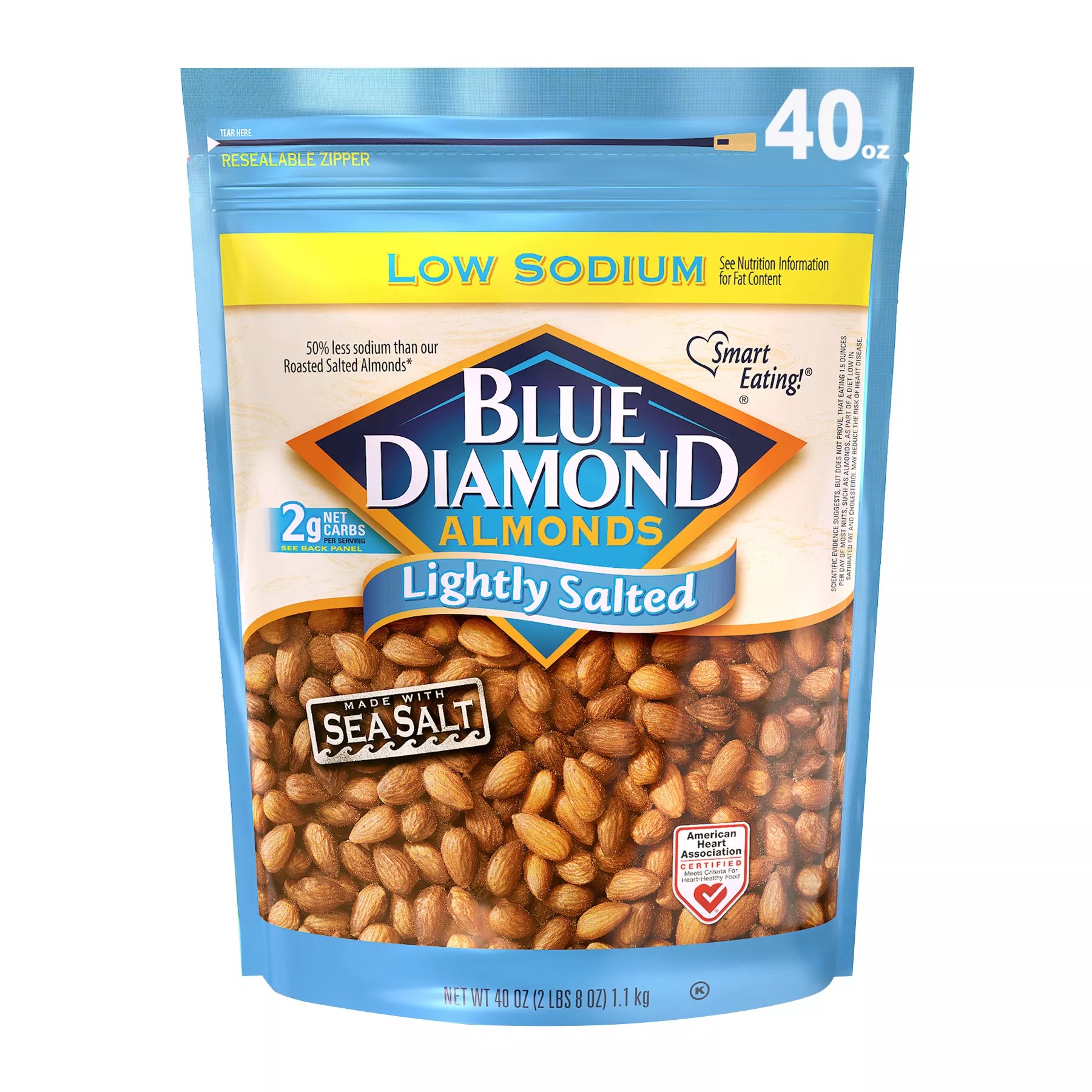 Blue Diamond Lightly Salted Whole Almonds, 40 oz. BJ's Wholesale Club