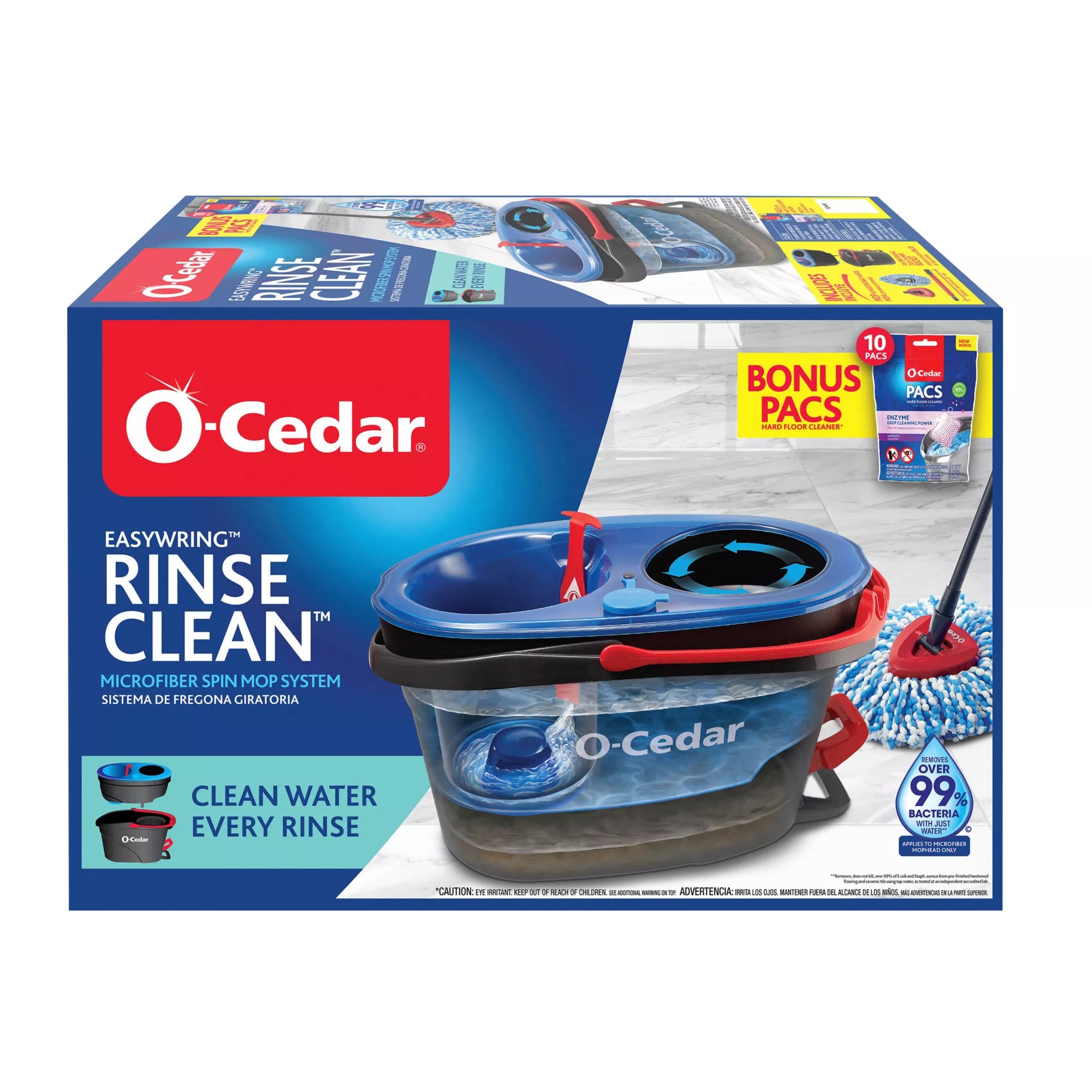 OCedar EasyWring RinseClean Spin Mop & Bucket System BJ's Wholesale Club
