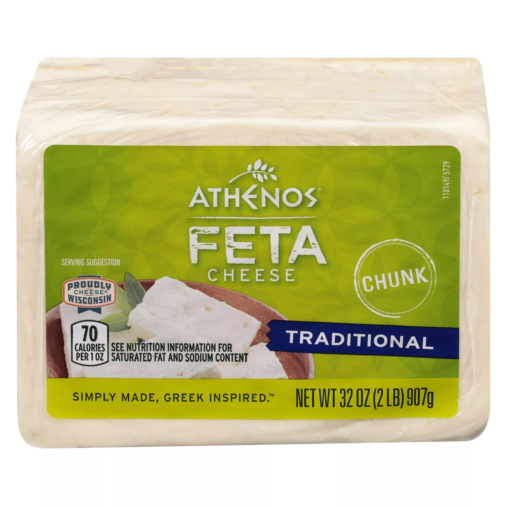 Athenos Traditional Feta Cheese Chunk, 32 oz. BJ's Wholesale Club