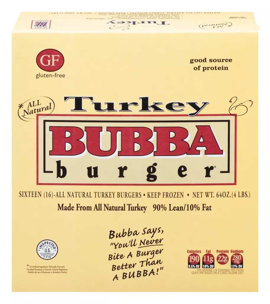 Bubba Burger Turkey Burgers, 16 ct./4 oz. BJs WholeSale Club