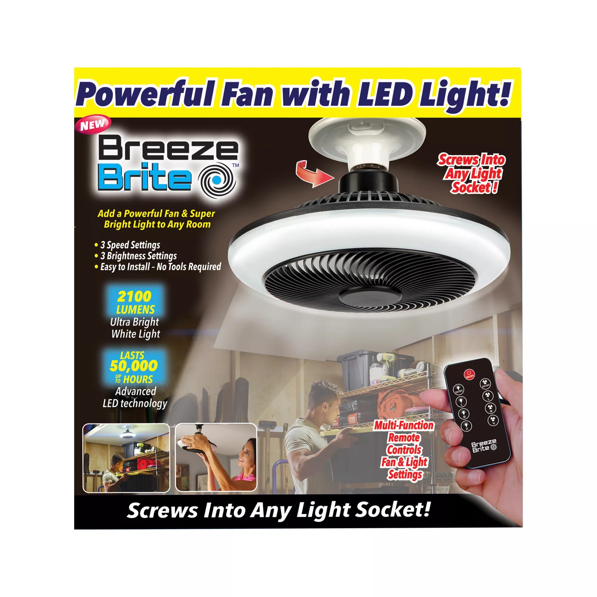 Breeze Brite Screw In Fan And LED Light | BJ's Wholesale Club