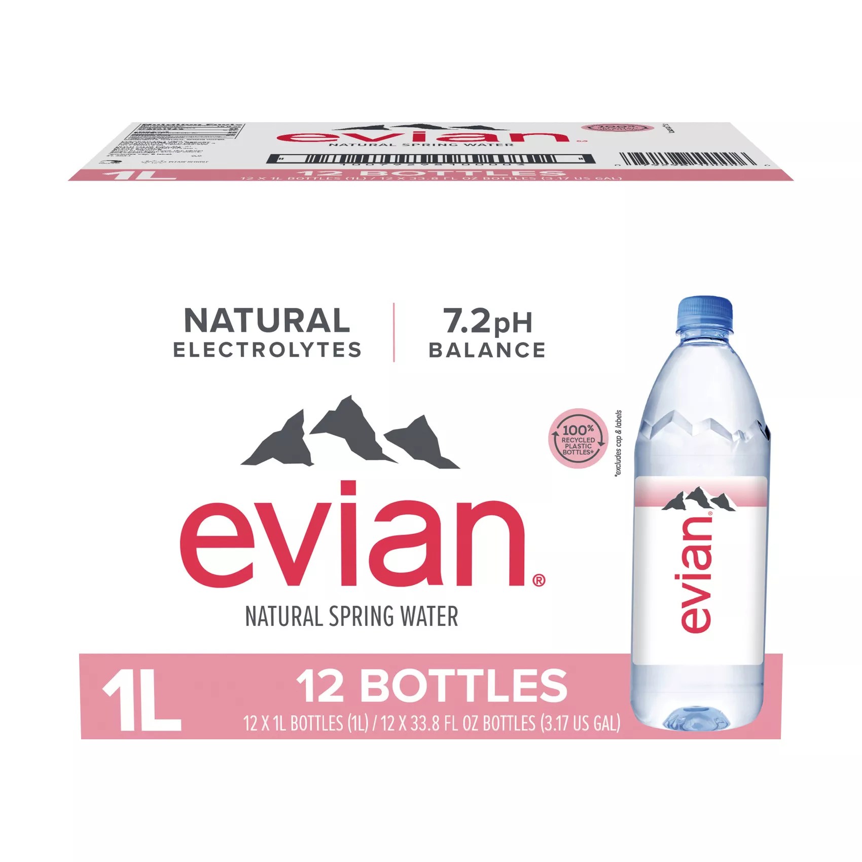 Evian Natural Spring Bottled Water, 12 pk./1L BJ's Wholesale Club