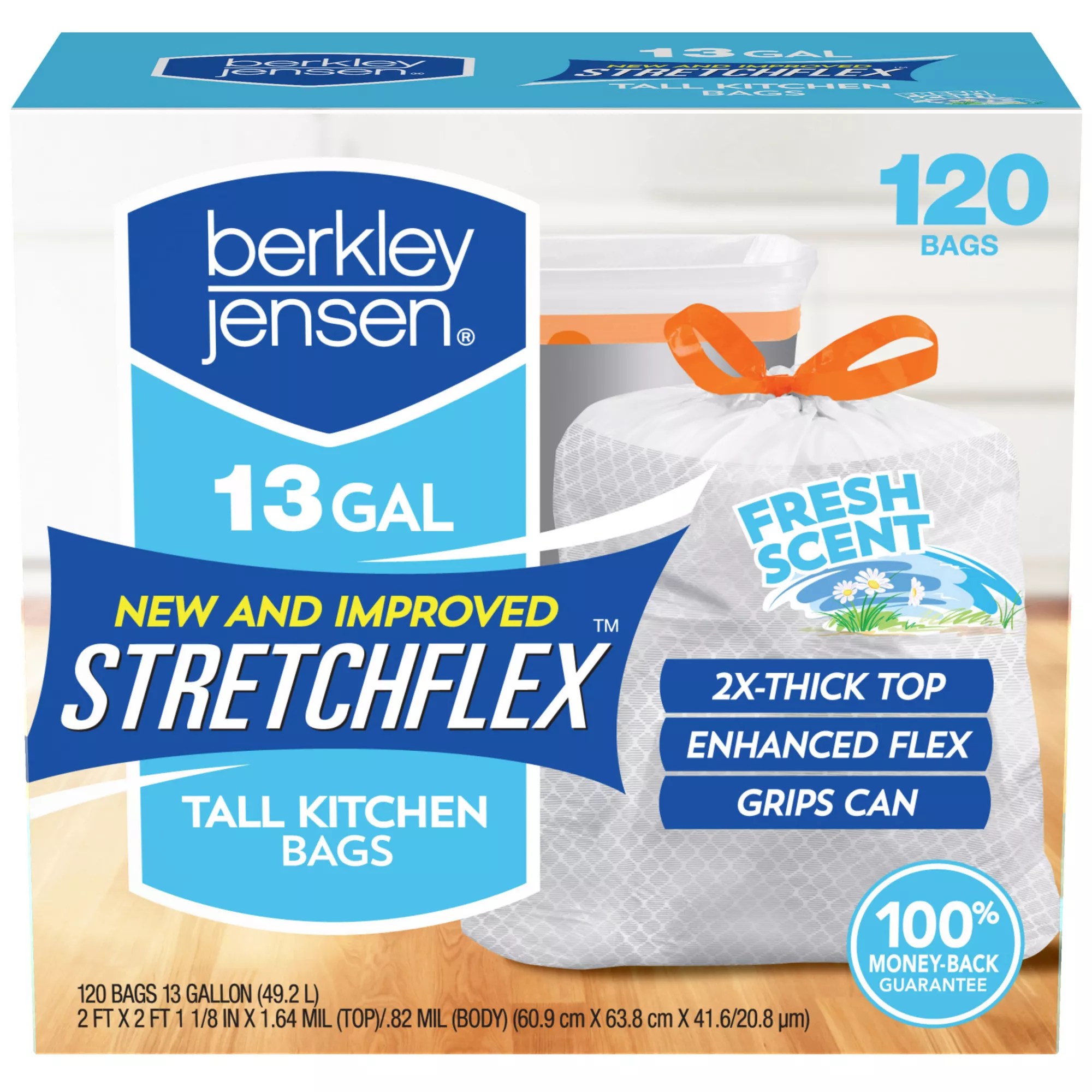 Berkley Jensen 13Gal. StretchFlex Tall Kitchen Bags BJ's Wholesale Club