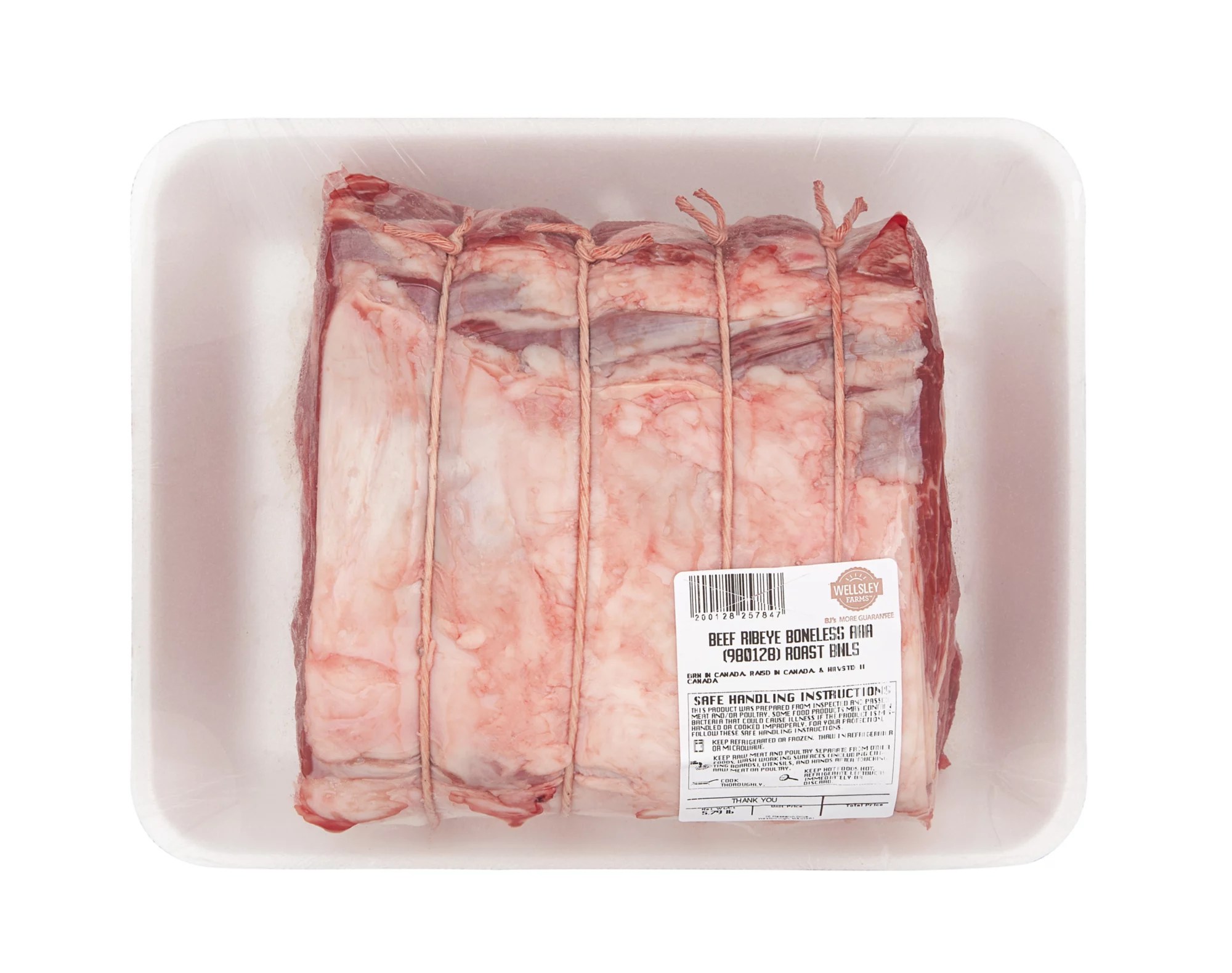 Wellsley Farms Boneless Beef Ribeye Roast, 3.7510 lb. BJ's Wholesale