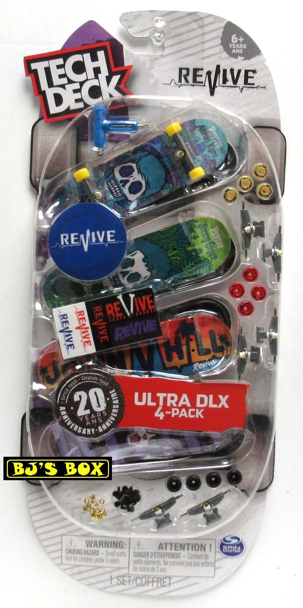 Tech Deck Skateboards REVIVE 20th Anniversary Ultra DLX 4 Pack Set New