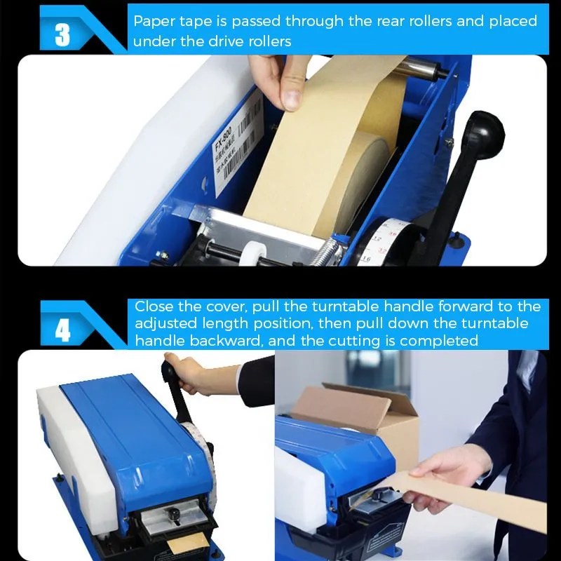 How to use the semiautomatic kraft paper tape dispenser?