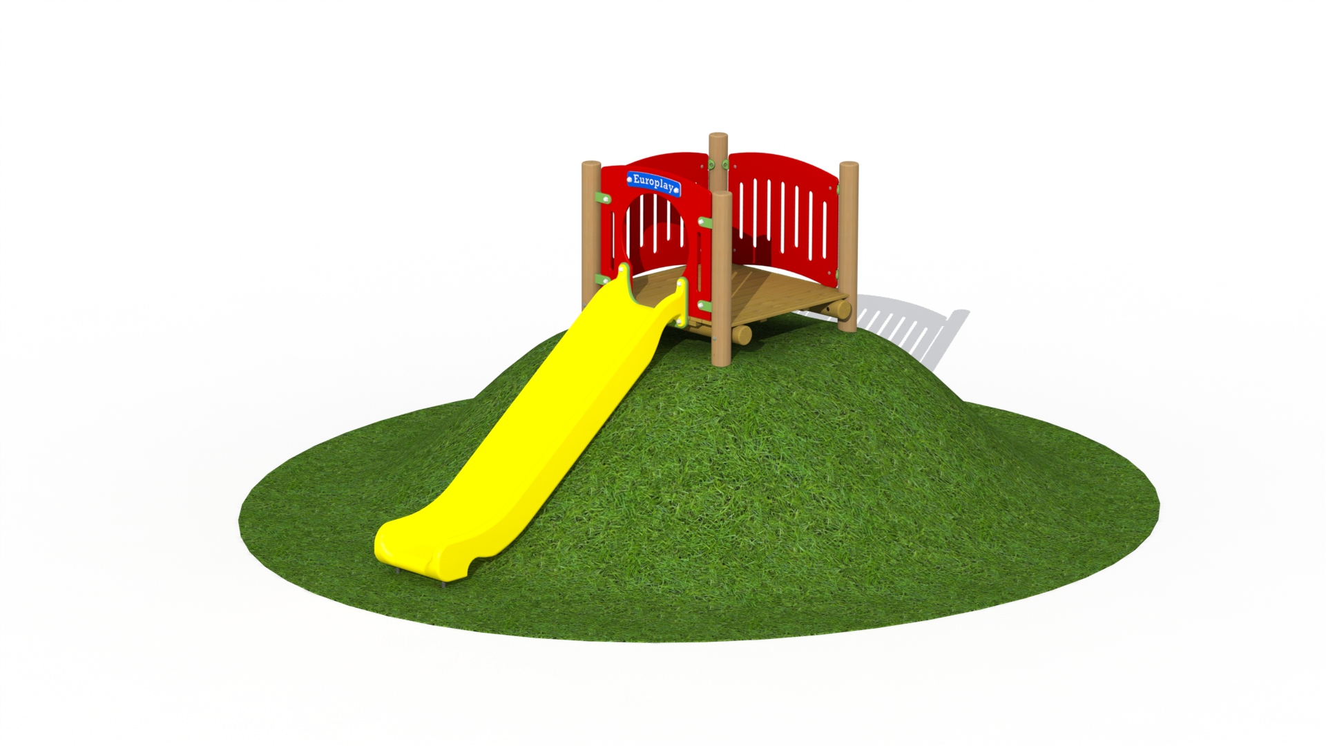Plastic hill slide with platform (width 0,6m sliding length 2,3m) BK