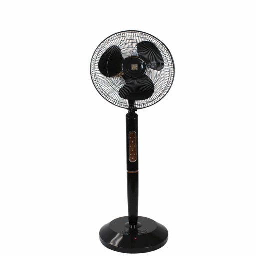 16” Rechargeable Pedestal Fan w/Remote Black BK Miami