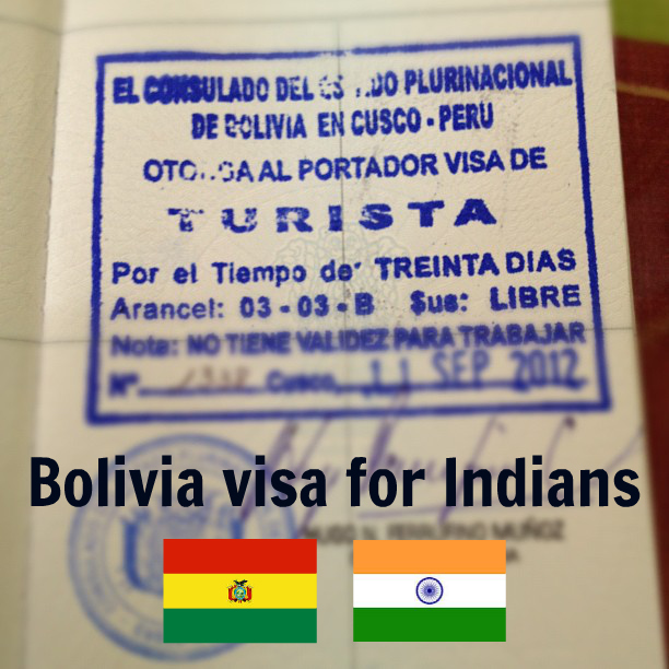 Bolivia visa for Indians Backpack Me