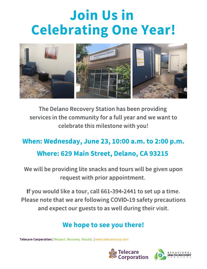 Delano Recovery Station’s 1 Year Anniversary Celebration