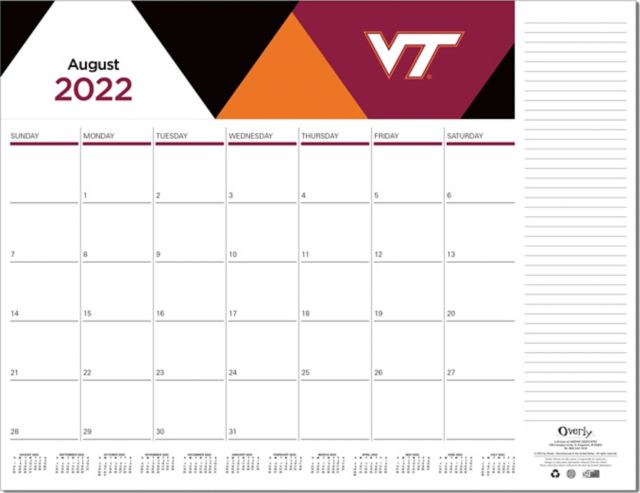 Virginia Tech Winter Break 2023 Virginia Tech 2022-2023 Desktop Calendar:virginia Tech