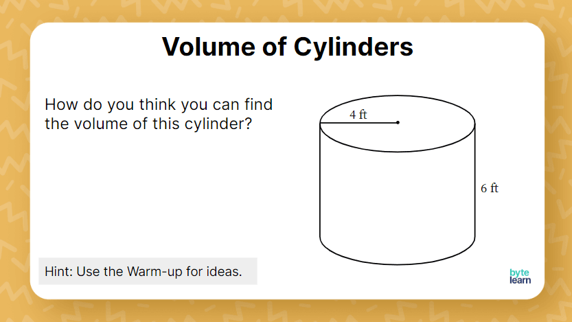 Find Volume of a Cylinder Lesson Plan - 8th Grade Math