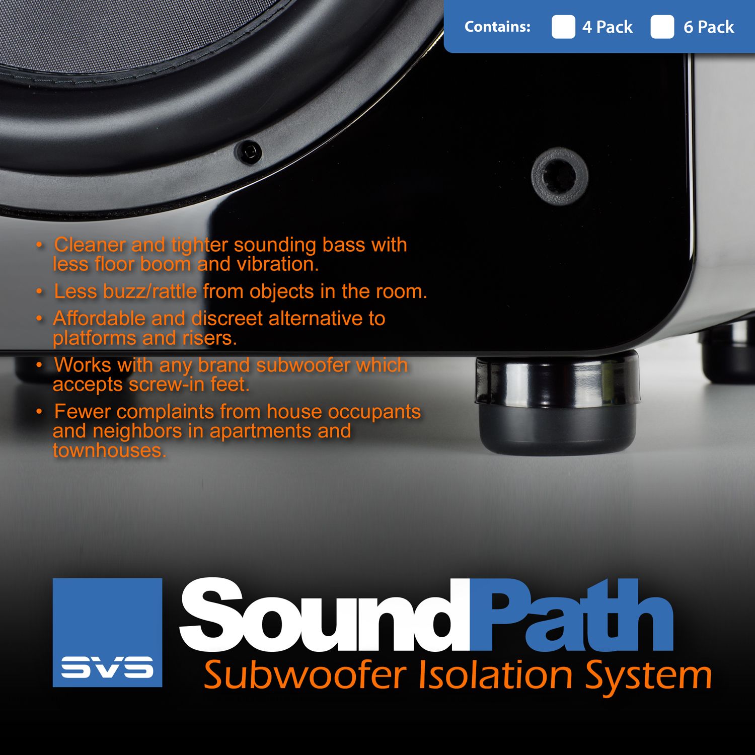 SVS SoundPath Subwoofer Isolation System - Black Box Pro