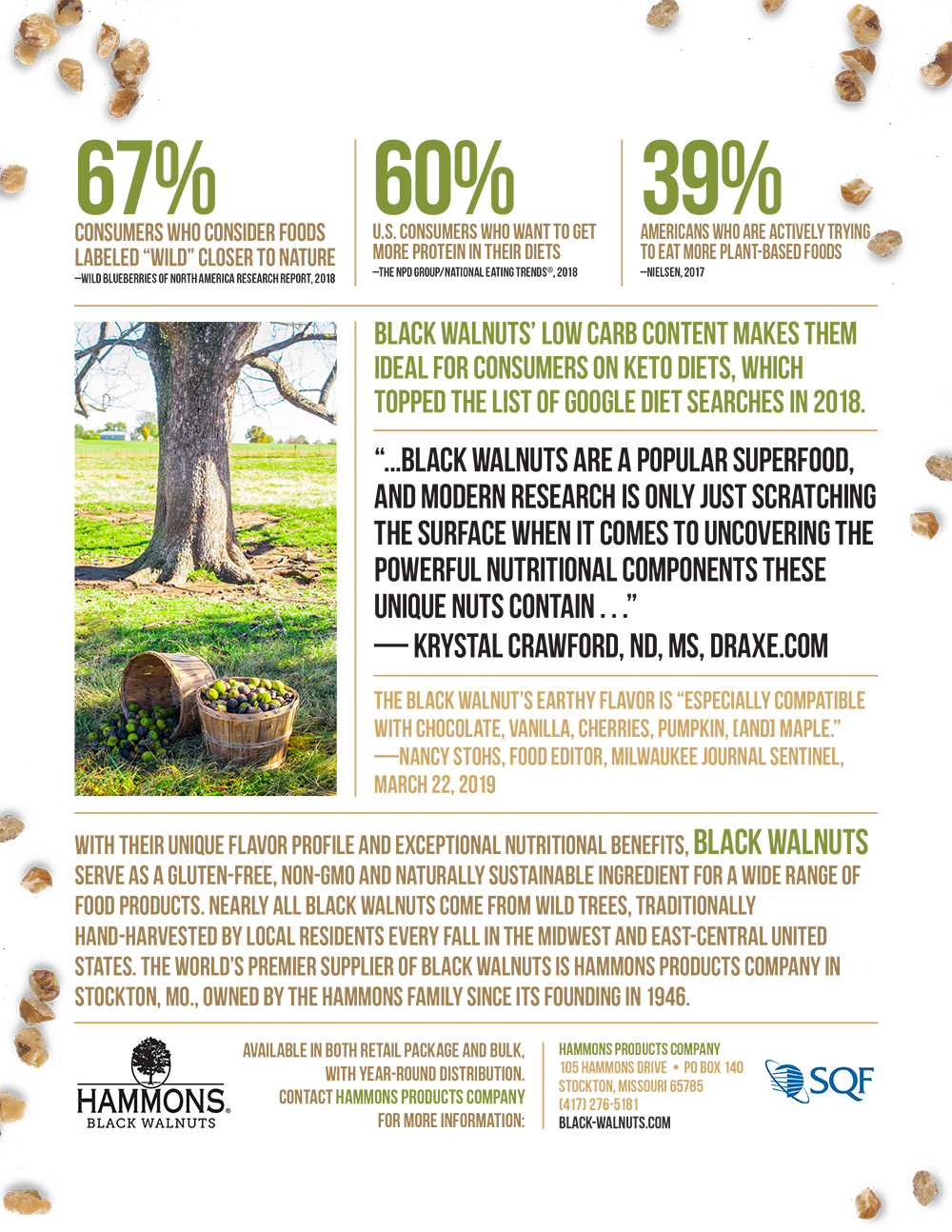 Food Manufacturing Hammons Black Walnuts