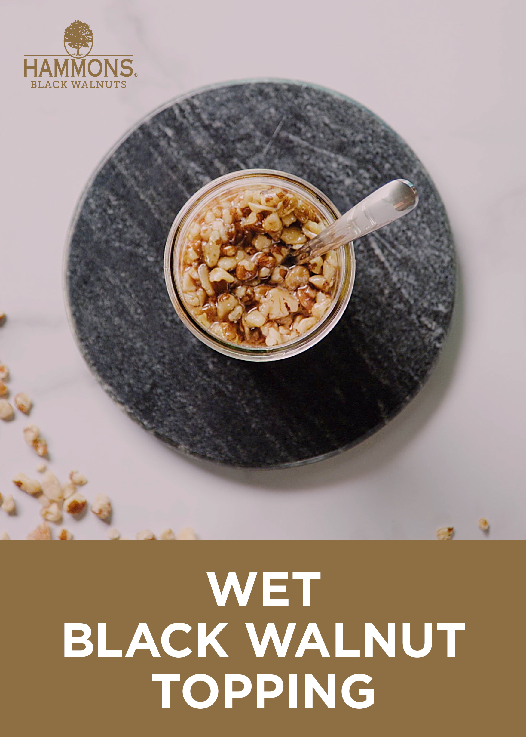 Wet Black Walnut Topping Hammons Black Walnuts