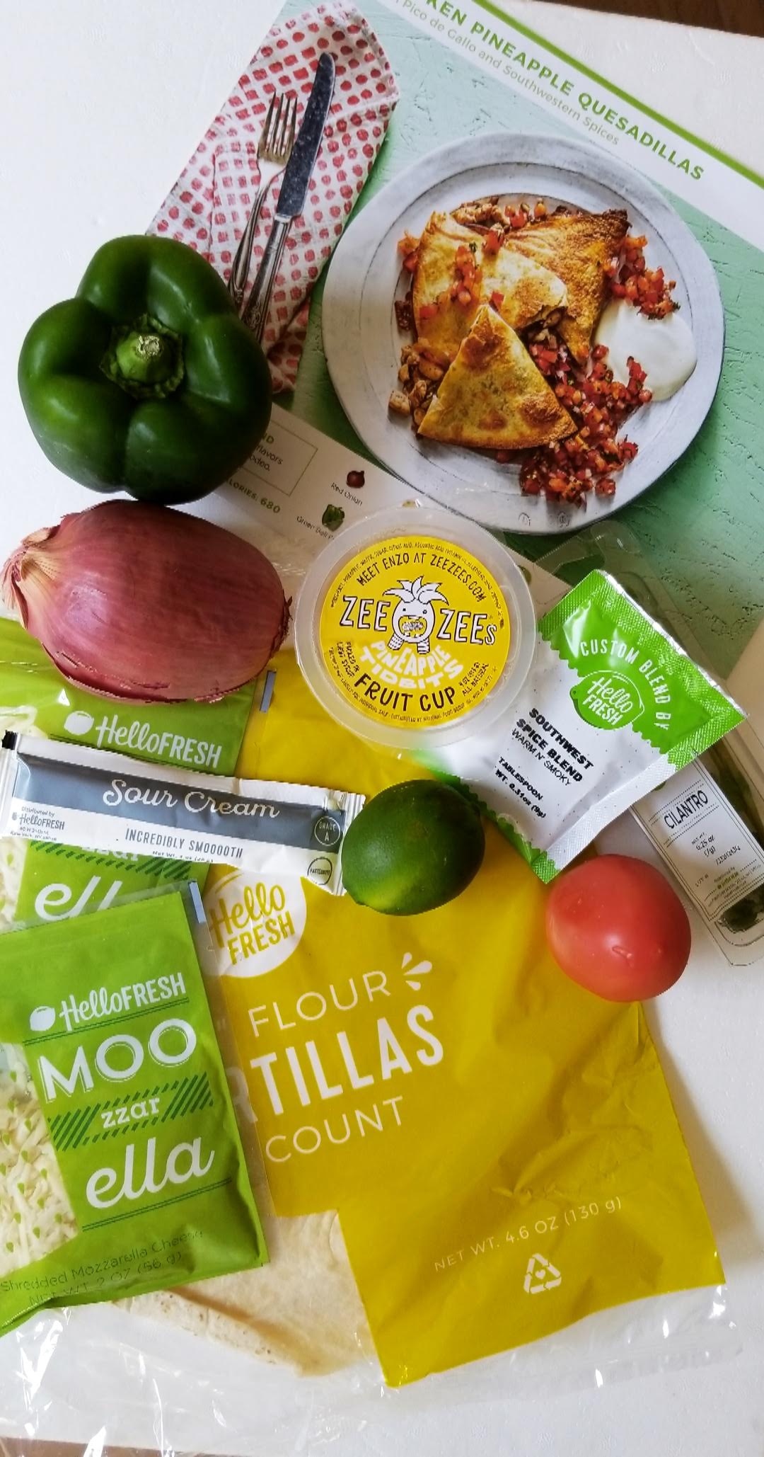 Chicken Pineapple Quesadillas HelloFresh TastyBits Black Allergy Mama