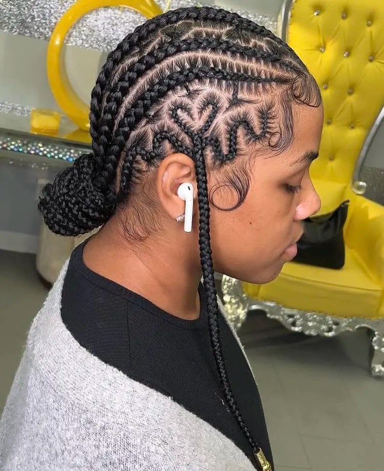 40 Heart Braids Braided Hairstyle Ideas For Black Women