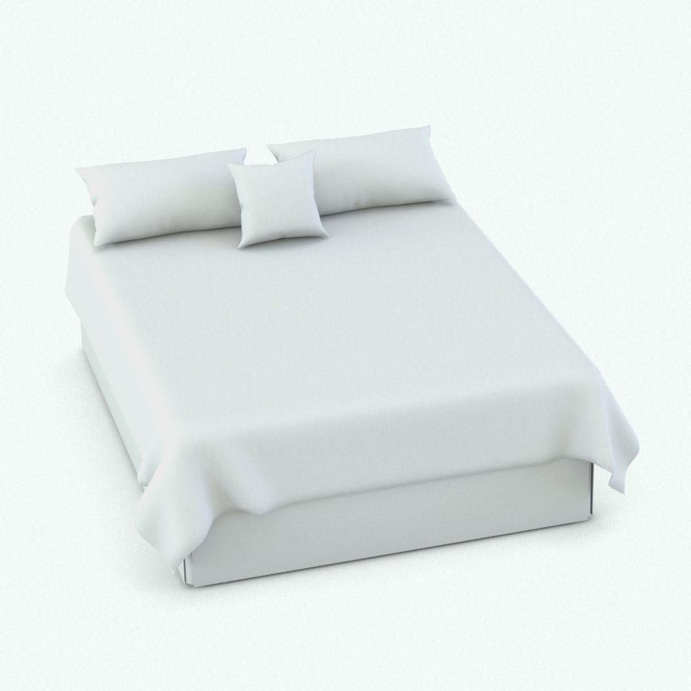 Queen Bed Revit BlackBee3D Revit families 3D Models and more