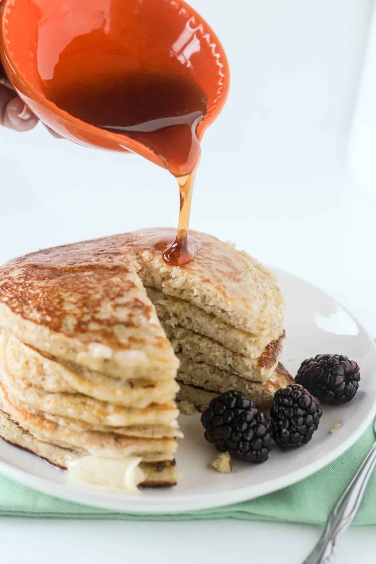 Buttermilk Quinoa Pancakes Recipe by Blackberry Babe