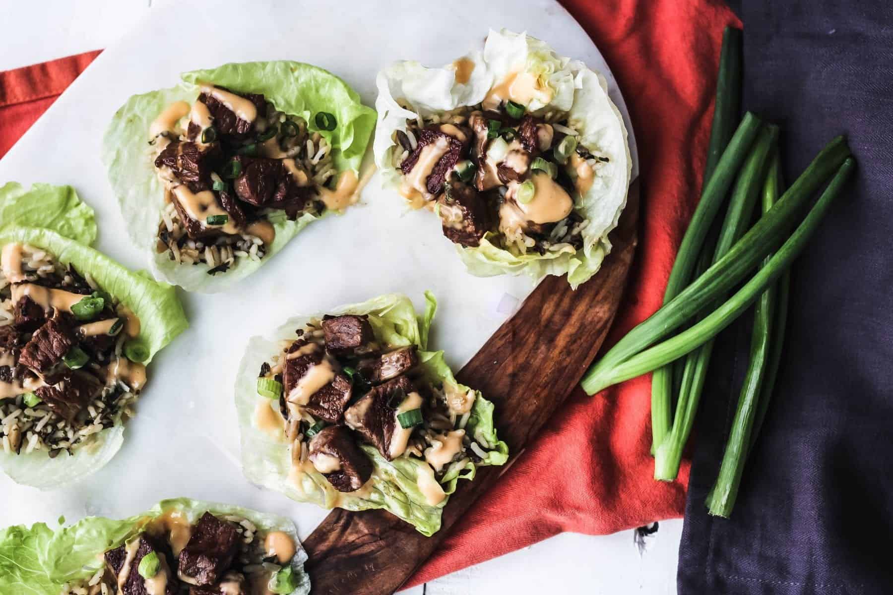 Hibachi Steak Lettuce Wraps Recipe by Blackberry Babe