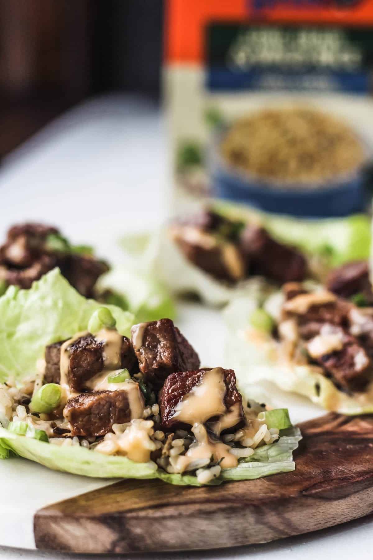 Hibachi Steak Lettuce Wraps Recipe by Blackberry Babe