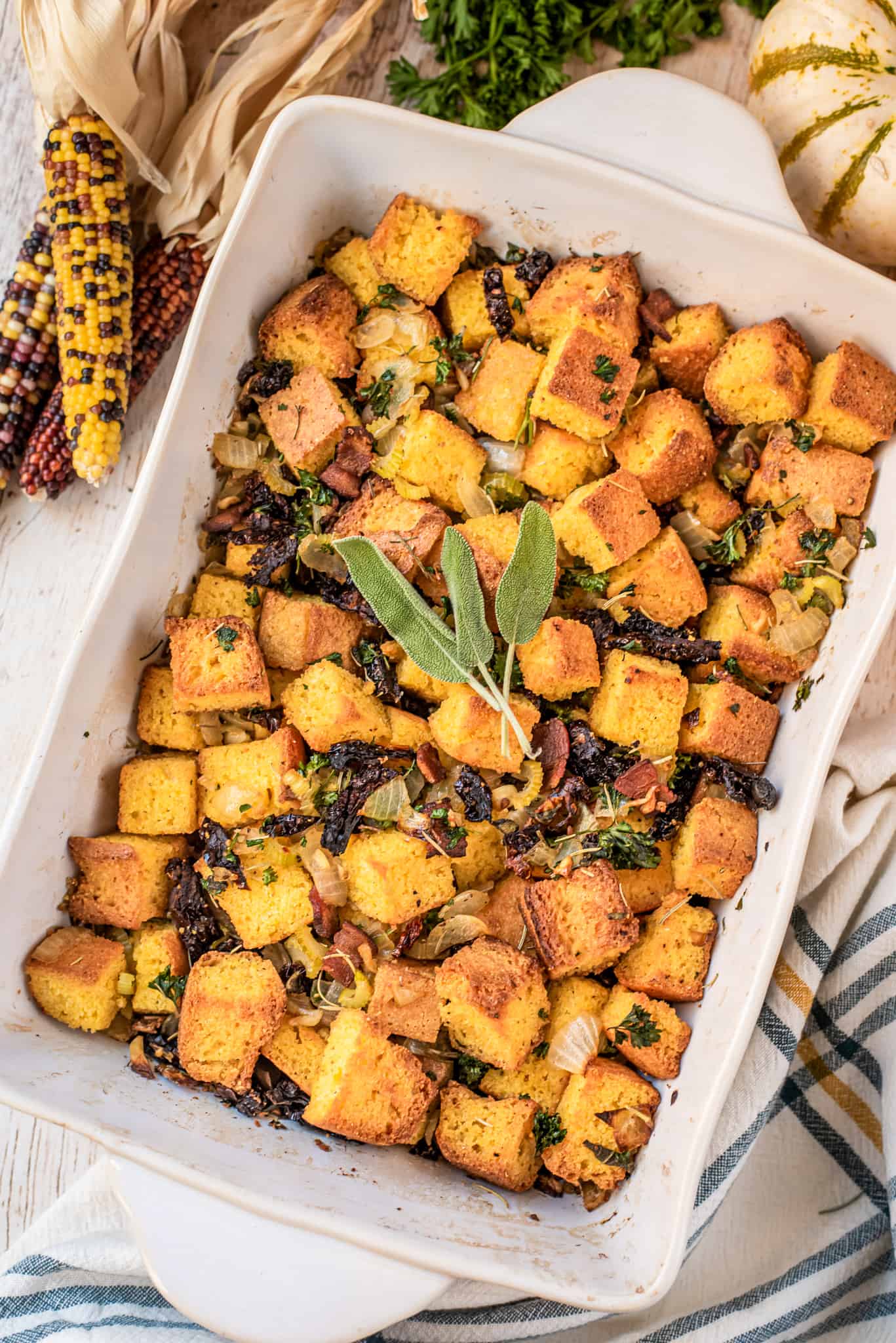 The Best Savory Cornbread Dressing for Thanksgiving (Jiffy Mix)