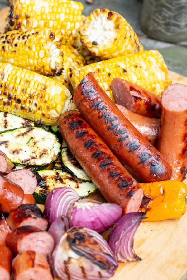 Grilled Sausage Grazing Board Recipe by Blackberry Babe
