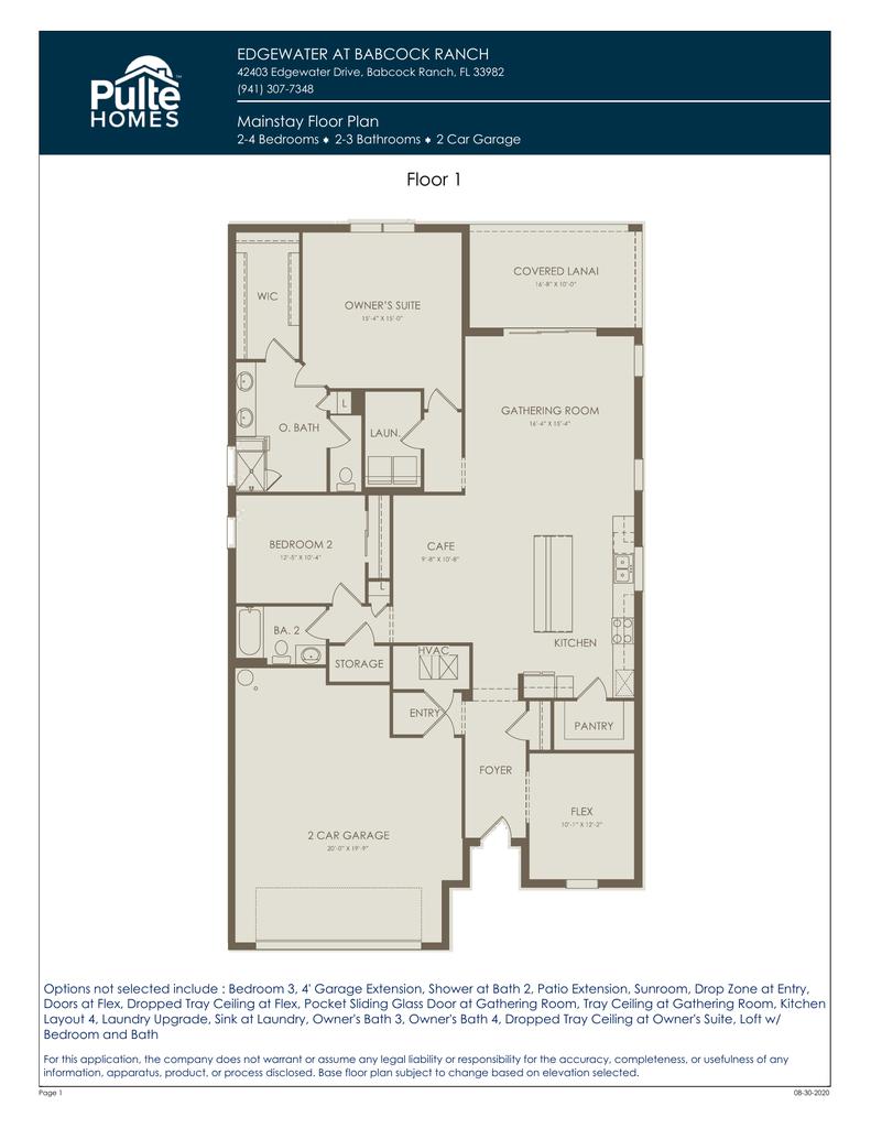 Mainstay by Pulte Homes Babcock Ranch
