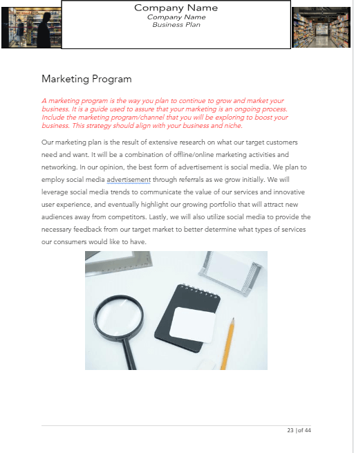 Convenience Store Business Plan Template Sample Pages Black Box