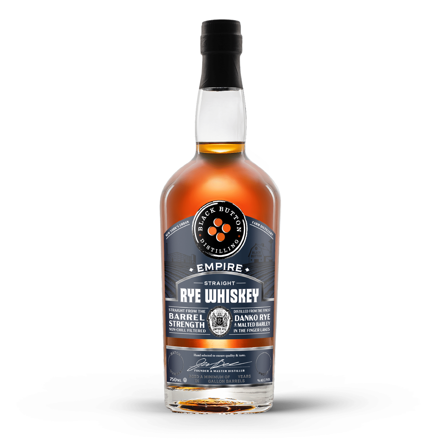 Barrel Strength Empire Straight Rye Whiskey Black Button Distilling